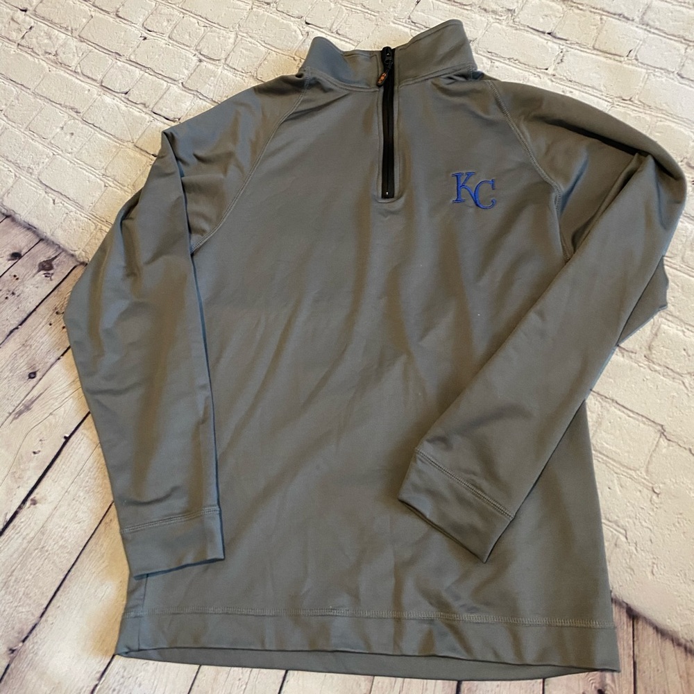 Cbuk gray kansas city kc royals quarter zip